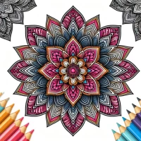 Mandala Color by Number Book