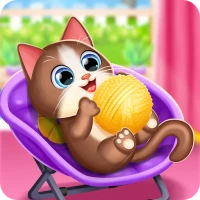 Virtual cat pet care life