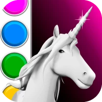 Unicorn 3D Coloring Book